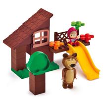 Blocos De Montar Masha E O Urso No Parque Com Casinha - Monte Líbano Blocos De Montar Masha E O Urso No Parque Com Casinha - Monte Líbano