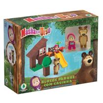 Blocos De Montar Masha E O Urso Parque Com Casinha 0035 Blocos De Montar Masha E O Urso Parque Com Casinha 0035