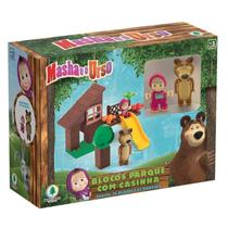 Blocos De Montar Masha E O Urso Parque Com Casinha 0035 Blocos De Montar Masha E O Urso Parque Com Casinha 0035