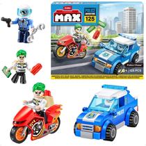 Blocos de Montar Max City Perseguição Policial 125 Peças Candide