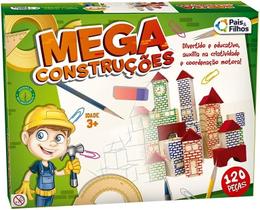 Blocos De Montar Mega Construções 120 Peças Pais E Filhos