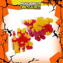 Blocos de Montar Mega Robots Dinossauros 64 Peças