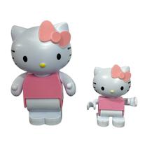 Blocos De Montar Meninas 6 Peças Hello Kitty Encaixes Monta Brinquedo Presente
