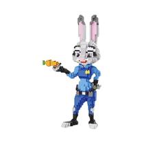 Blocos De Montar Micro Zootropolis Judy Nick, Modelo Clássico De Desenho Animado, Brinquedos DIY De Blocos De Montar Micro Zootropolis Judy Nick, Modelo Clássico De Desenho Animado, Brinquedos DIY De