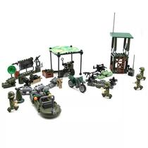Blocos De Montar Militar Com 4 Soldados 348 Peças