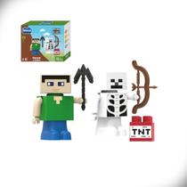 Blocos de Montar Minerador e Caveira Craft Mine 13 Peças Blocz Blocos de Montar Minerador e Caveira Craft Mine 13 Peças Blocz