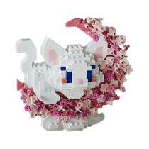 Blocos De Montar Mini Panda E Raposa, Modelo De Montagem Flor E Lua, Brinquedo Para Presente De