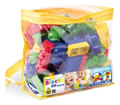 Blocos de Montar Mochila Tchuco Blocks 66 Peças de encaixar