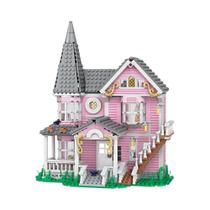 Blocos De Montar Modelo Apartamentos Castelo Rosa 958 Peças Cenário Urbano Moinho De Vento Gatinho Blocos De Montar Modelo Apartamentos Castelo Rosa 958 Peças Cenário Urbano Moinho De Vento Gatinho