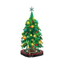 Blocos De Montar Modelo De Árvore De Natal Da Vila De Inverno, Decoração Para Casa, Brinquedos Para
