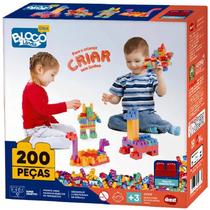 Blocos de Montar Monta Mais Blocolândia Click 200 Peças XK108 Dismat