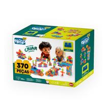 Blocos De Montar Monta Mais Blocolândia Click 370 Peças Educativo Blocos De Montar Monta Mais Blocolândia Click 370 Peças Educativo