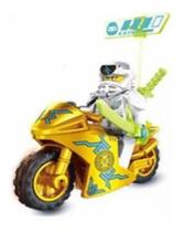 Blocos De Montar Moto Dourada Ninja Go Zane Ninjago - Mega Block Toys
