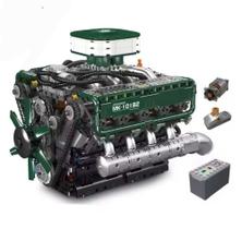 Blocos de montar Mould King motor V8 tank engine com 2250 peças modelo 10182