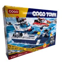Blocos de Montar Navio Coleção Police Force 285 pçs 4164 - COGO Dorémi Blocos de Montar Navio Coleção Police Force 285 pçs 4164 - COGO Dorémi