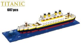 Blocos De Montar Navio Titanic 607 Peças Com Caixa