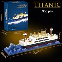 Blocos de Montar Navio Titanic Diversos Modelos (194, 350, 607, 1860 Peças)