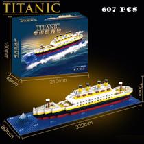 Blocos de Montar Navio Titanic Diversos Modelos (194, 350, 607, 1860 Peças)