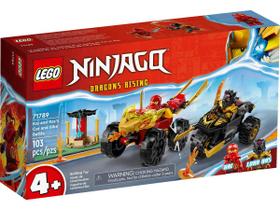 Blocos de Montar - Ninjago Dragons Rising - Batalha de Carro e Moto de Kai e Ras - 71789 LEGO DO BRASIL