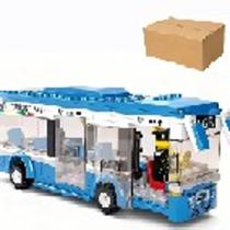 Blocos de montar ônibus sluban 238 peças + mini bonequinhos mod. 0330
