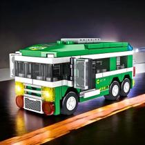 Blocos de Montar Ônibus Verde 96 Peças Lego Colecionável