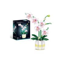 Blocos de Montar Orquídea Mais de 400 peças Buquê Decorativo para Meninas e Mulheres