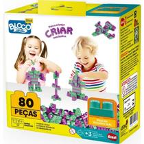 Blocos de Montar Para Crianças Criar sem Limites Blocolândia Click 80 peças Dismat Blocos de Montar Para Crianças Criar sem Limites Blocolândia Click 80 peças Dismat