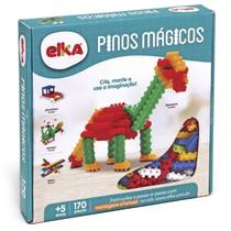 Blocos de montar pinos mágicos com 170 peças - elka - 90