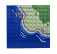 Blocos De Montar Placa Base 25X25 Cm Blue Island