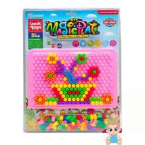 Blocos de Montar Plástico 224 Peças Brinquedo Educativos Didático de Encaixar Super Colorido Infantil