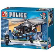 Blocos de Montar Policia Helicóptero de Combate Multikids - MULTILASER - Lego
