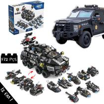 Blocos De Montar Polícia Swat 12 Em 1 Com 572 Peças