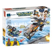 Blocos de Montar Polícia Tecnológica vs Pirata 224pc Bloxi