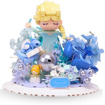 Blocos de Montar Princesa do Inverno Cenário Encantado 446 Peças Com Led - Castela