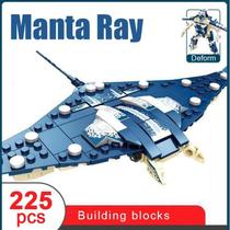 Blocos de Montar Raia Manta 2 em 1 225 Peças, Brinquedo Criativo