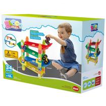 Blocos de Montar Rampa Maluca Dismat - 34 Peças