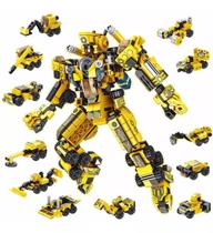 Blocos de Montar Robô Cubic City Construção 573 Pçs 12 em 1 25 Formas Original Compatível Lego