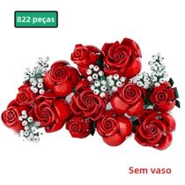 Blocos De Montar Rosas Vermelhas 822 Peças - Brinquedo Criativo De Decoração Romântica Para Casa, Blocos De Montar Rosas Vermelhas 822 Peças - Brinquedo Criativo De Decoração Romântica Para Casa,