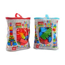 Blocos de Montar Sacola com 80 Peças Small Size Cubic JR Multikids - BR2274