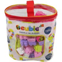 Blocos de Montar Sacola de Blocos Pequenos c/ 80 Peças - Multikids