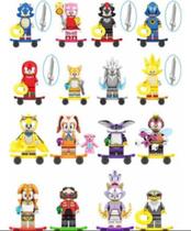 Blocos De Montar Sonic Tails Knuckles Eggman Ray - Mega Block Toys