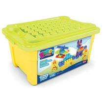 Blocos De Montar Super Caixa 120 Peças Tampa Verde Dismat Mk170 Blocos De Montar Super Caixa 120 Peças Tampa Verde Dismat Mk170