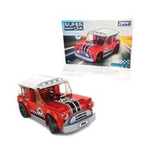 Blocos De Montar Super Car Cooper 115 Peças Vermelho E Branco Zippy Toys