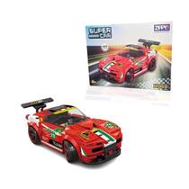 Blocos de montar super car race vermelho 164 pçs - Zippy