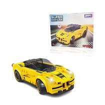 Blocos de montar super car sport amarelo 151 pçs