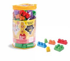 Blocos de Montar Tchuco Blocks 77 Peças Educativo Samba Toys