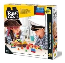 Blocos De Montar Tchuco Bloks Barco Pirata 49 Peças - Samba Toys
