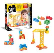 Blocos De Montar Tchuco Construção - C/ 55 Pç - Samba Toys