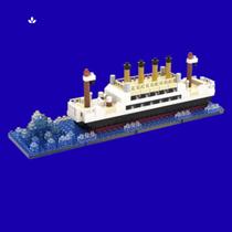 Blocos de Montar Titanic Modelo de 350 Peças, Quebra-Cabeça Criativo