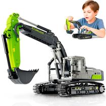 Blocos De Montar Veículos De Construção Infantil Estokids Escavadeira Betoneira Guindaste